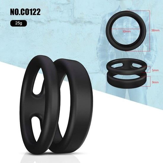Lot De 3 Cockrings Souples GK Power Noirs - Neuf, Anneau De Pénis