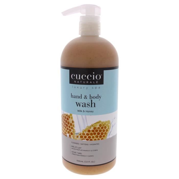 Nettoyant pour les mains et le corps - Lait et miel par Cuccio pour femmes - Gel douche 32 oz