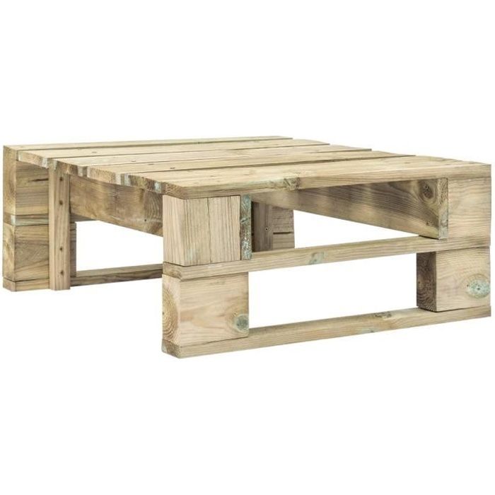 Repose-pied palette de jardin -Table Basse Terrasse Patio - Bois
