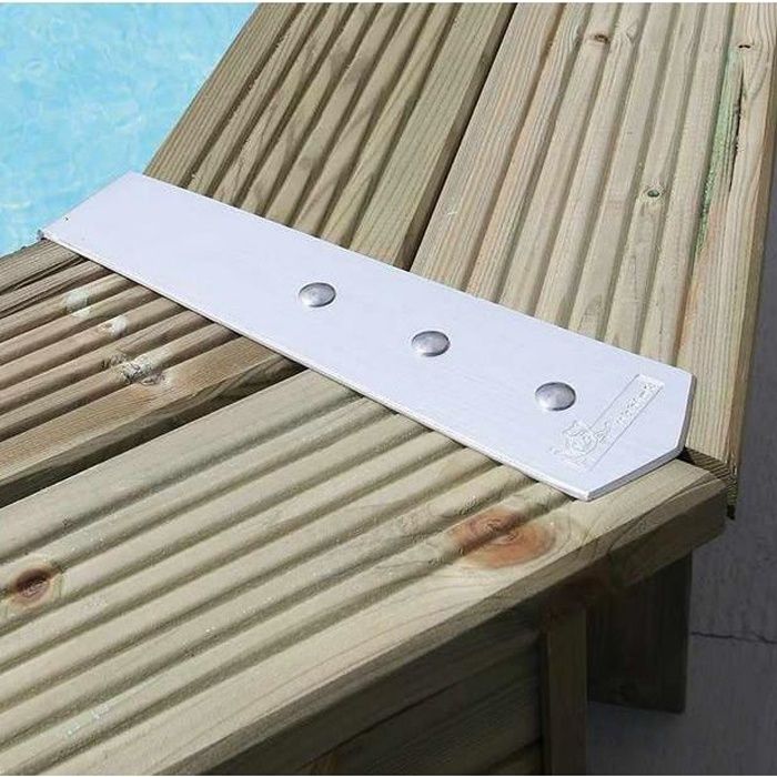 Kit Finition Margelles Alu 8 pièces 135 degrés pour Piscine Hexagonale