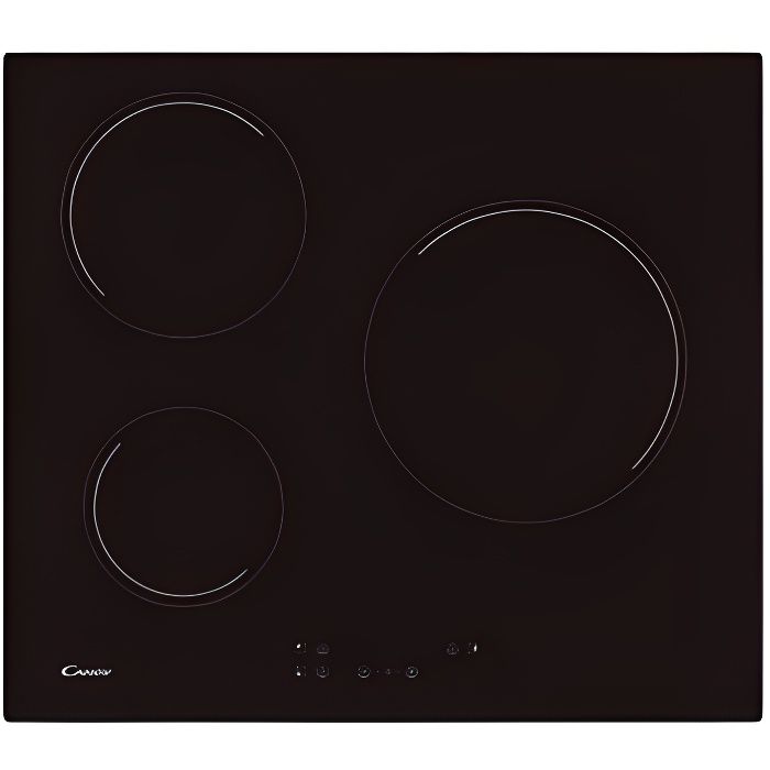 Plaques vitro-céramiques Candy CH63CC 60 cm (3 Zonas de Cocción) Noir