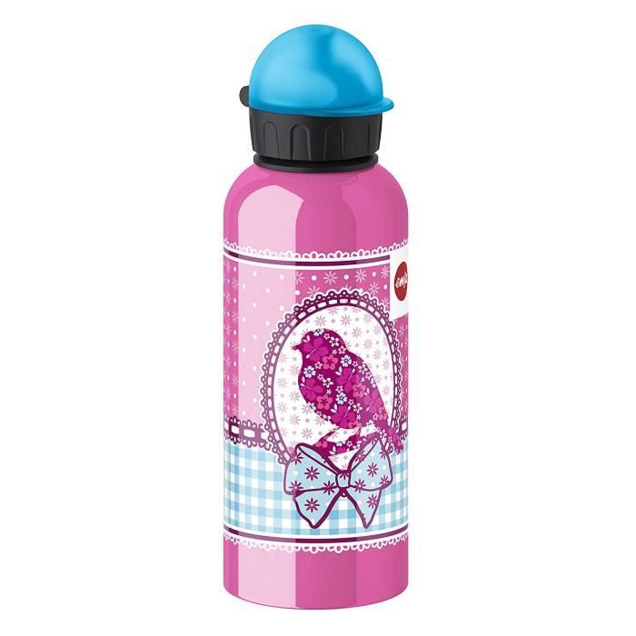 Gourde EMSA Birdy Fille Rose 600 ml Alu Isotherme