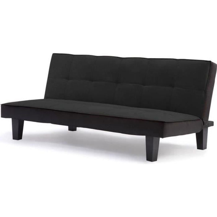 CANAPE CLIC-CLAC JOHN - 3 PLACES - NOIR