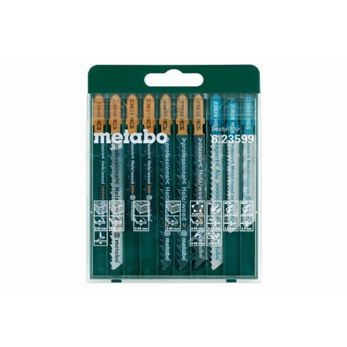 Assortiment de 10 lames de scie Metabo pour boi…