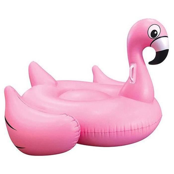 Grande Bouée flamant rose MonMobilierDesign, matelas gonflable piscine et plage