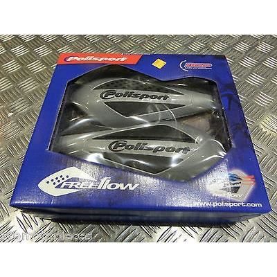 jeu protege main noir gris polisport freeflow pour moto cross enduro supermotard