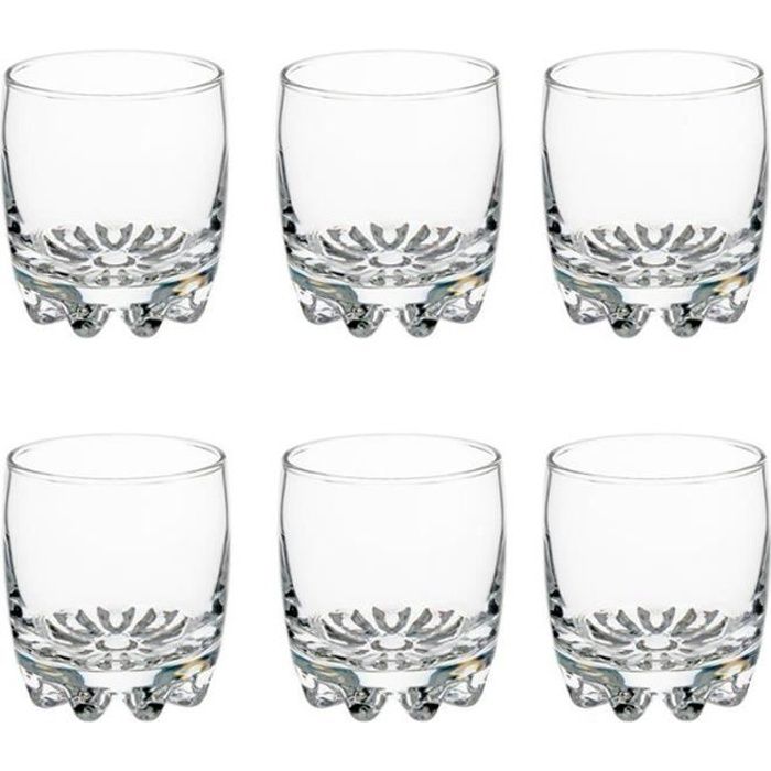 Lot de 6 Gobelets à Eau -Sylvana- 31cl Transparent
