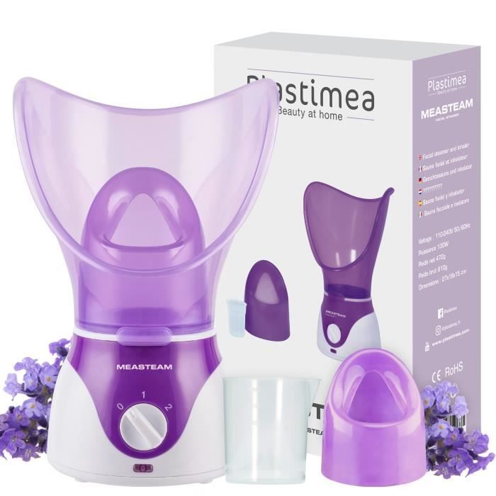 Vapeur visage • Brumisateur Sauna facial et inhalateur • MEASTEAM • Nettoyage points noirs et acné • Compatible huiles essentielles