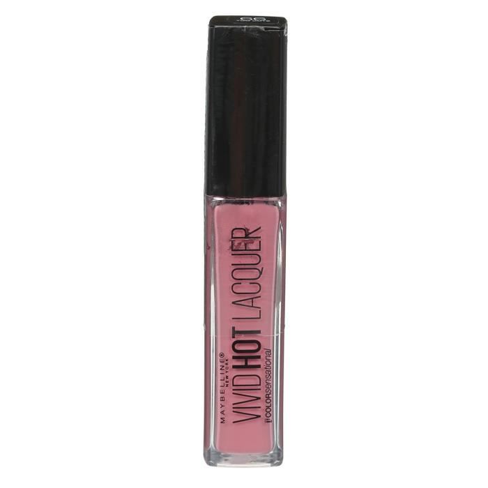 MAYBELLINE Rouge à lèvres Liquide Couleur Sensationnel Vivid Hot Lacqué Ombre 66 Trop Mignon Nu