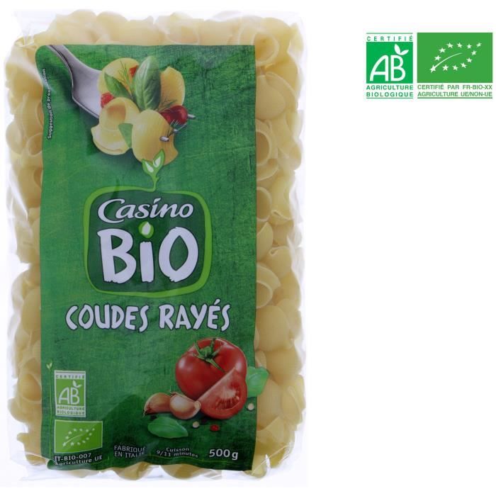 Coudes rayés bio - 500 g