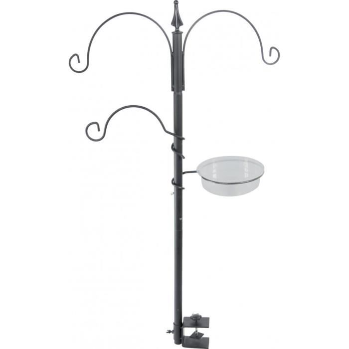 Mangeoire station Balcon . hauteur total 90 cm. pour oiseaux.-zolux 19,000000 Gris