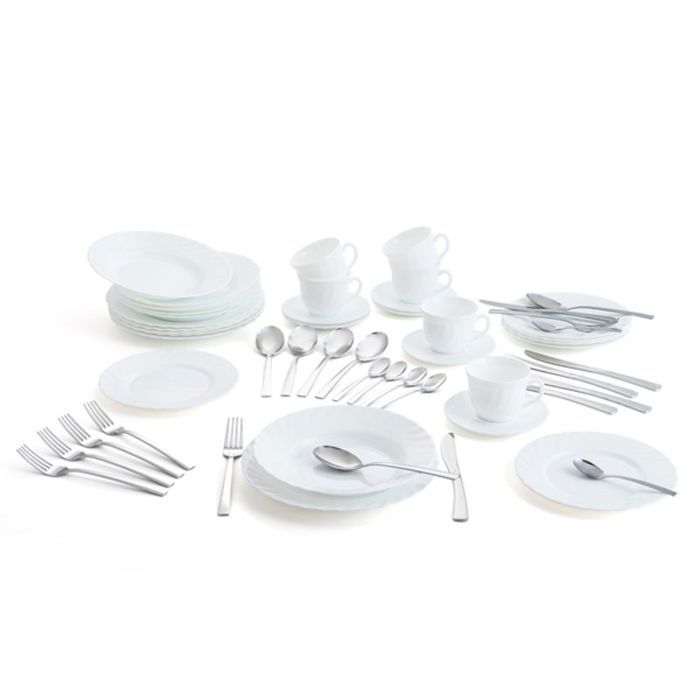 Service de table - Luminarc - 4475621 - 20 pièces - Verre opale - Acier inoxydable Service de table - Luminarc - 4475621 - 20 pièces - Verre opale - Acier inoxydable