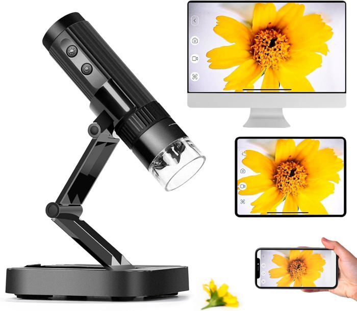 Technaxx TX-158 Microscope WiFi HD - Grossissement X1000 - Observation Numérique Sans Fil