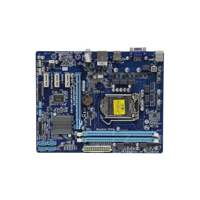 Carte mère GIGABYTE GA-H61M-S2-B3 Intel H61 Socket LGA1155 2xDDR3 SDRAM 16GB Micro ATX Reconditionné - Gigabyte reconditionné disponible sur Cdiscount Seconde Vie