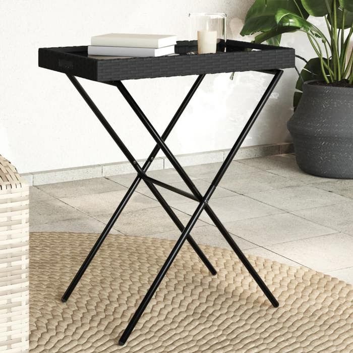 vidaXL Table à Plateau Pliable Table à Manger Table de Repas Meuble de Patio Balcon Terrasse Arrière cour Extérieur 365127