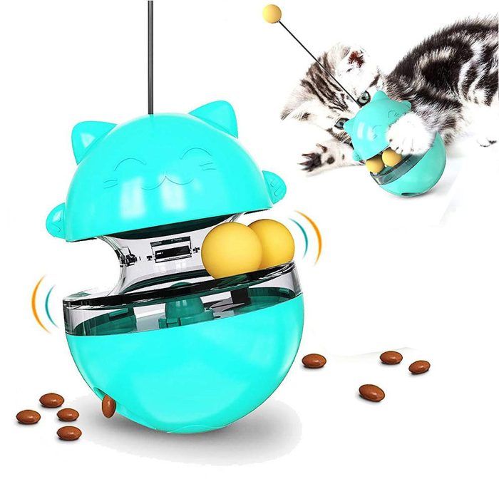 Meilleurs prix pour Jouet d'occupation des animaux 2 en 1, distributeur de collations pour chat, jouet interactif, distributeur de nourriture pour c