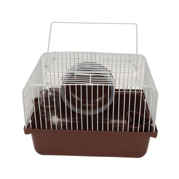 Meilleurs prix pour Cage pour hamster maison portable et respirante pour petits animaux avec bol pour bouteille deau roue de course pour cochon