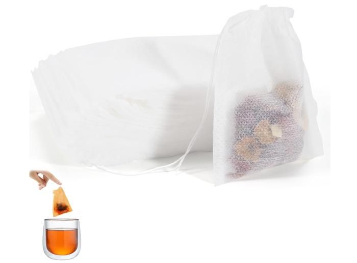 200 Sachets De Thé à Remplir 7x9 Cm - Filtres Jetables Avec Cordon Pour Thé En Vrac, Café, Herbes
