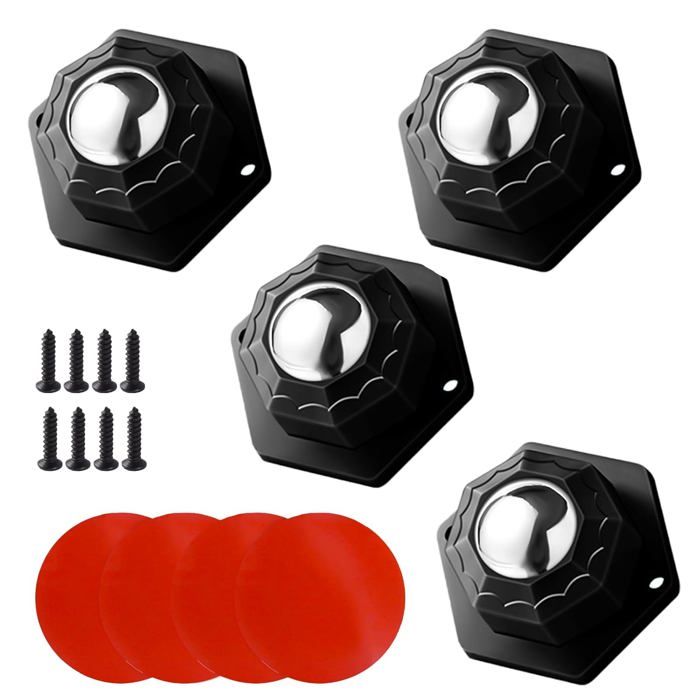 4 pièces Roulettes pour Meubles Adhésives Roulette Charge Lourde Roulette Pivotante avec Vis pour Petits Meubles Boîte de