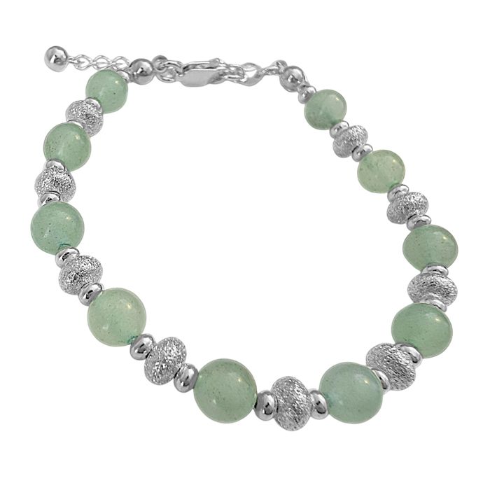 Bracelet Femme en Argent 925 et Aventurine
