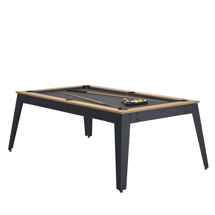 Table de Billard Mixte - STEEL - Noyer Venice - Pieds Gris -