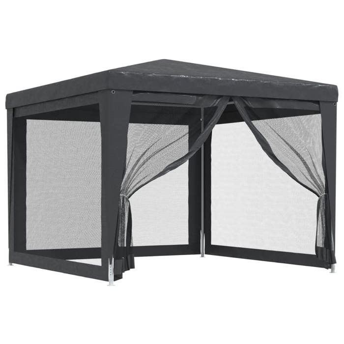 Bonne qualité - Barnum dextérieur - anti-UV - Tente de fête avec 4 parois latérales en maille Anthracite 3x3m DECO M4514729
