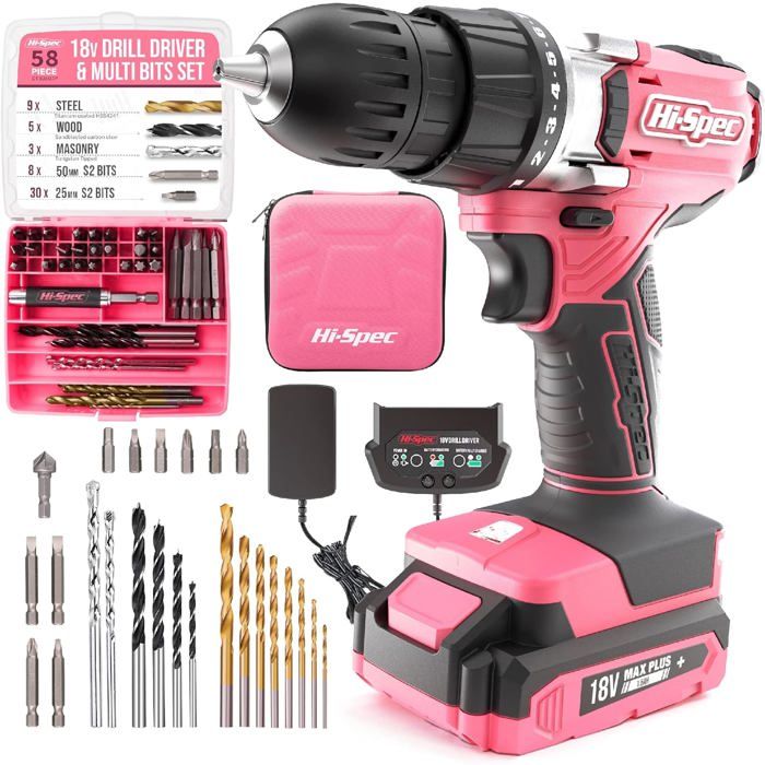 Einhell Perceuse Visseuse sans fil TC-CD 18-2 Li (18 V, Couple : 38 Nm, Blocage de l'arbre, Conception ergonomique) Livré en coffret avec chargeur et batterie supplémentaire