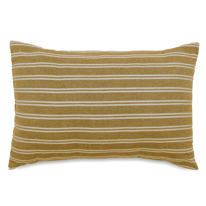 Coussin de plage coton lavé 20x30 cm LILI FOUTAS marron houblon