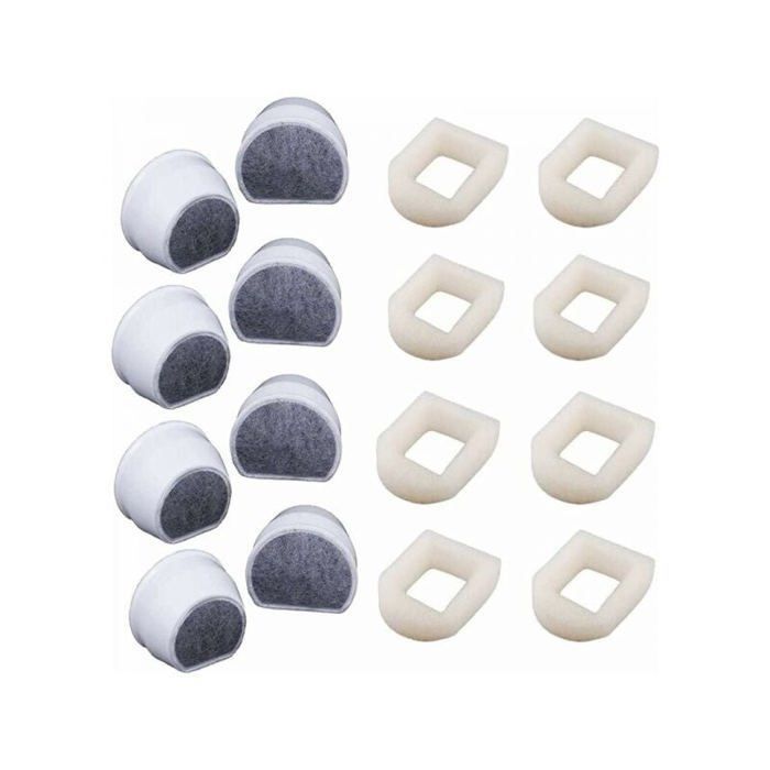Lot de 16 Prfiltres en Mousse et Filtre Carbone pour Fontaine PetSafe