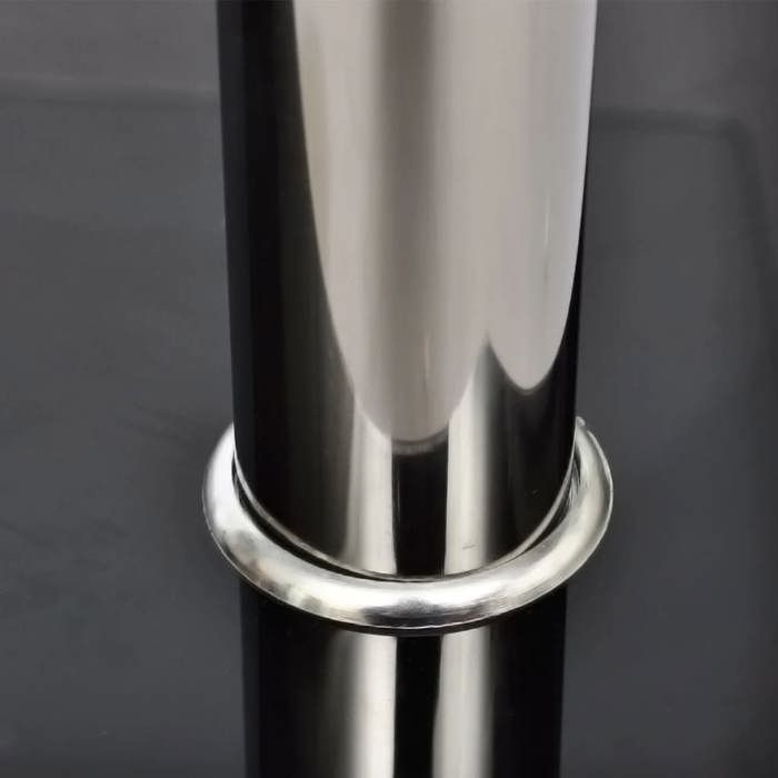 Table basse en verre - vidaxl - 65x45x43 cm - 2 étagères - Verre trempé - Transparent et noir - Aluminium