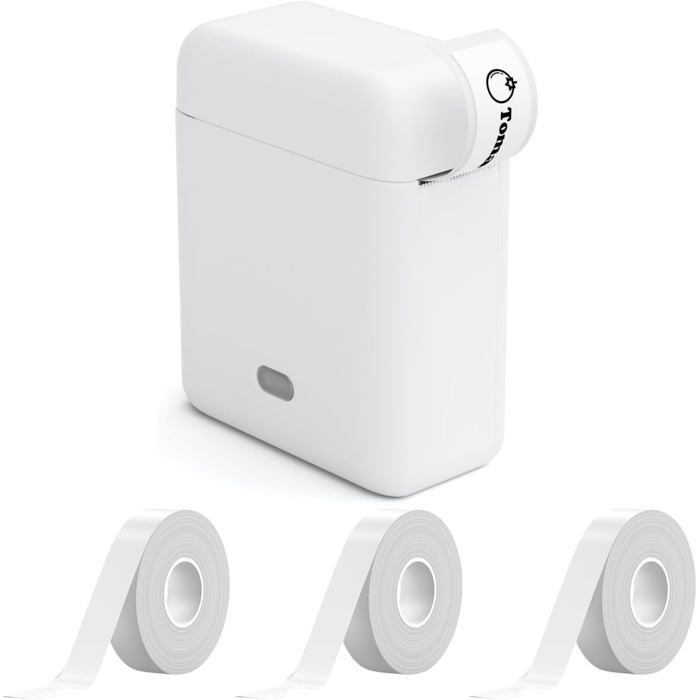 Etiqueteuse inclut Étiquettes Autocollantes Imperméables Imprimante Thermique dÉtiquettes Bluetooth Mini Portable Étiqueteuse