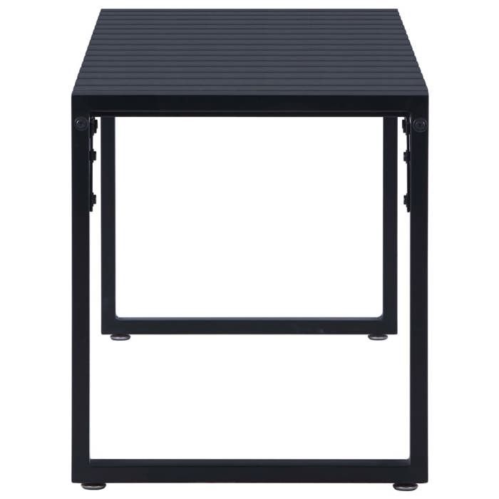 Black FridayBanc de balcon - Banquette pour jardin 1205 cm Panneau PS Noir 03_16982432