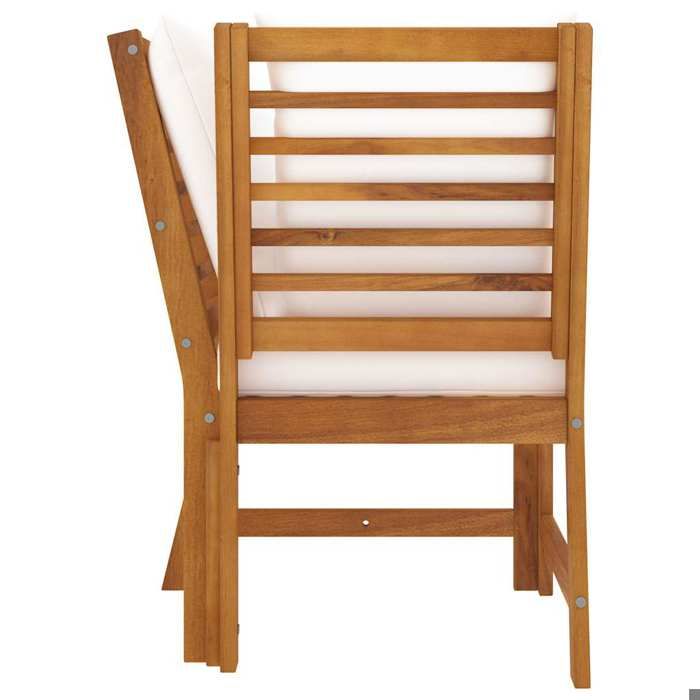 Brun Canapé dextérieur/jardin - SARAZYJ - Canapé dangle sectionnel et coussin - crème - Bois dacacia massif Hot73875287