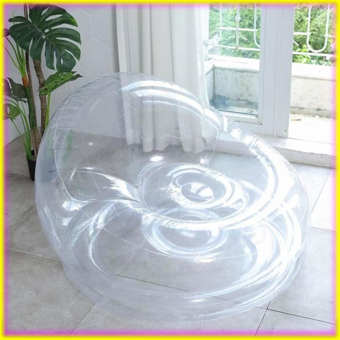 keenso Chaise gonflable transparente  Fauteuil Gonflable Transparent avec Dossier