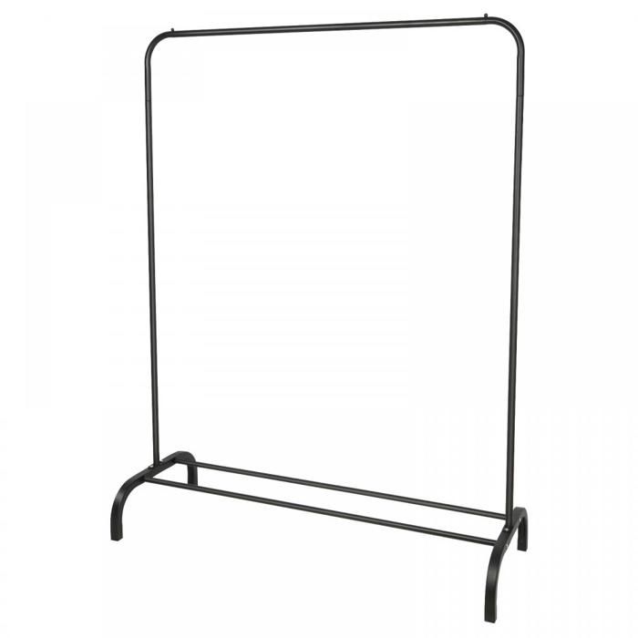 KEDIA Porte-Manteau en Métal à une Tige sans Roulettes NOIR 40*110*150cm Design Contemporain Capacité de Charge élevée