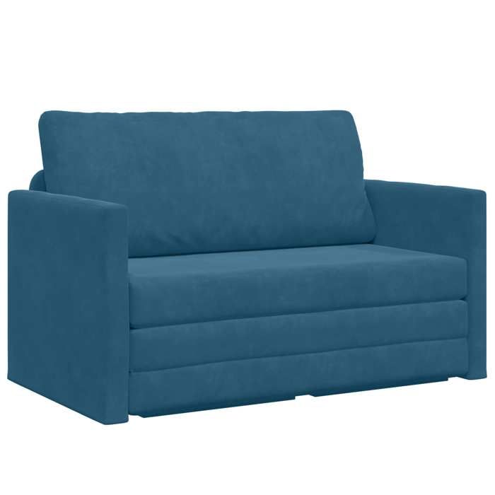 Sofa-lit 110cm VIDAXL Canapé-lit moderne au sol Bleu Velours S1512