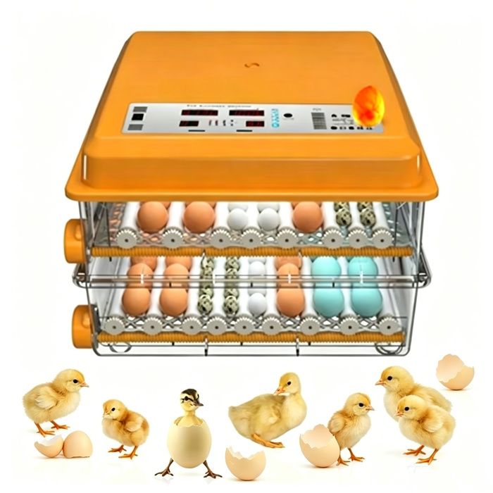 Couveuse oeuf automatique Incubateur pour 120 œufs humidification par retournement contrôle température et humidité lampe LED