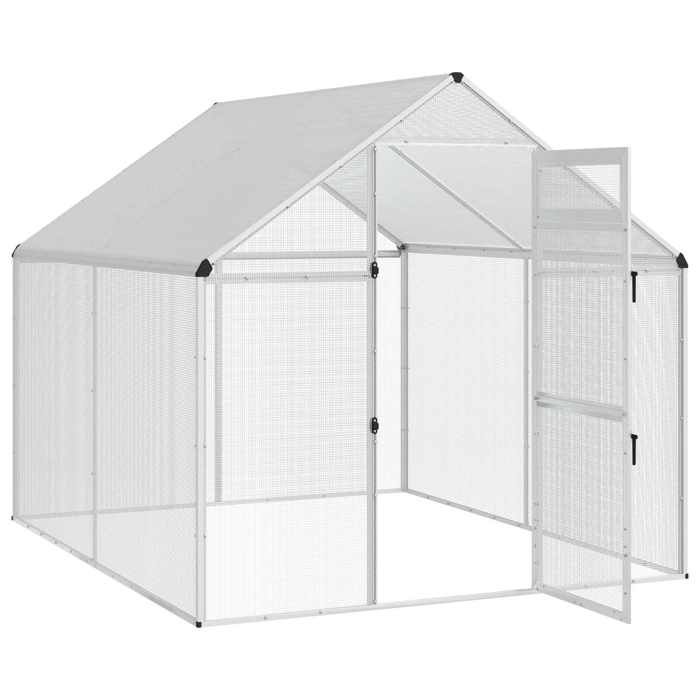 Cage pour oiseaux - vidaXL - maille en fil soudé - argenté - 181 5 x 221 x 173 5 cm - résistante aux intempéries - résistante aux UV Cage pour oiseaux - vidaXL - maille en fil soudé - argenté - 181 5 x 221 x 173 5 cm - résistante aux intempéries - résistante aux UV