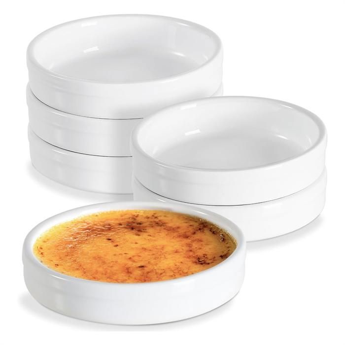 Ramequins 4Oz Ramequins à Crème Brûlée Allant au Four Plats à Soufflé Peu Profonds en Céramique pour la Cuisson de la RAMEQUIN