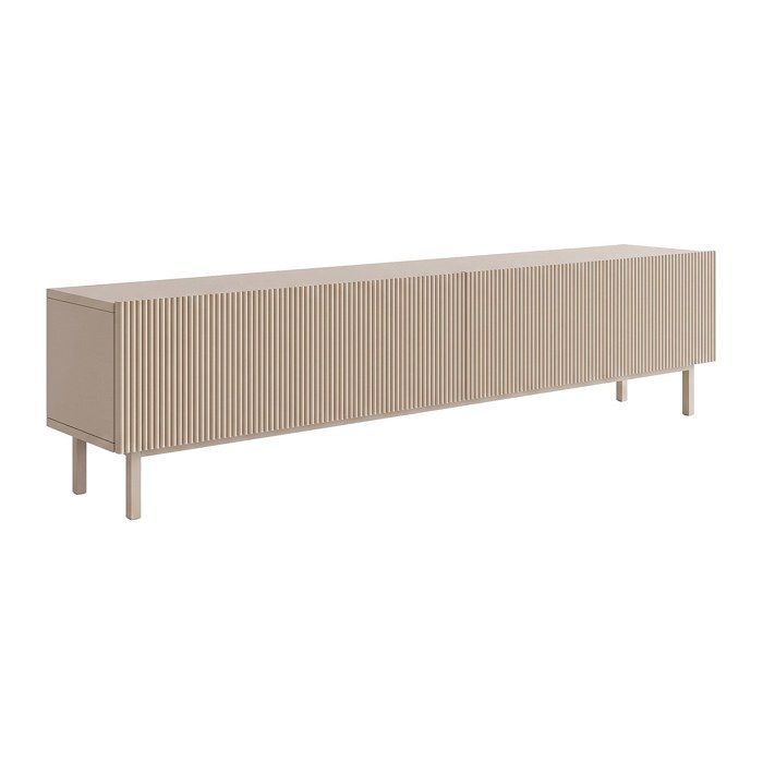 Meuble TV avec 2 portes - Beige - ZUMEYA