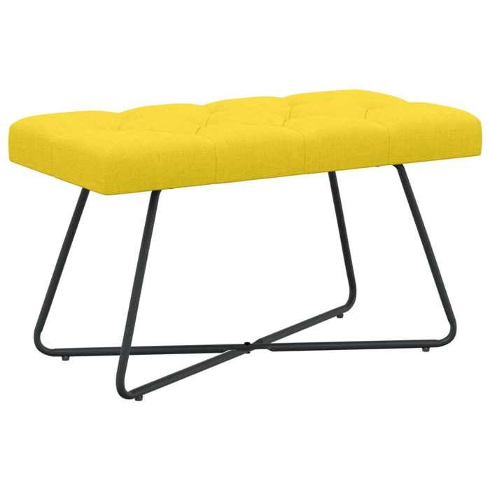 Meuble - Banc - Jaune - Banc avec capitonnage bouton Jaune clair 80x40x46 cm Tissu_7748