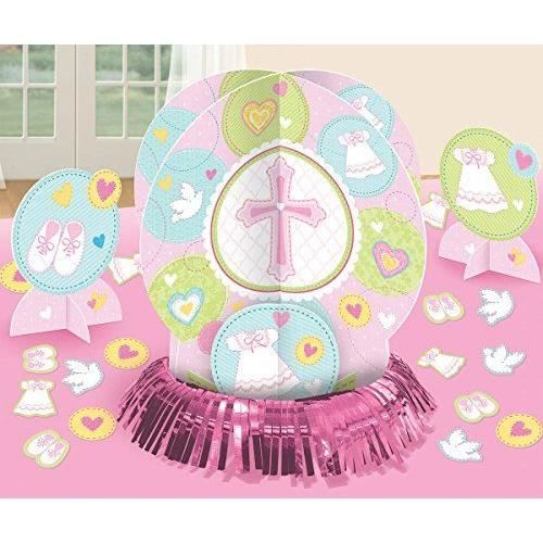 Amscan Kit de décorations de Table pour baptême Rose - 280051