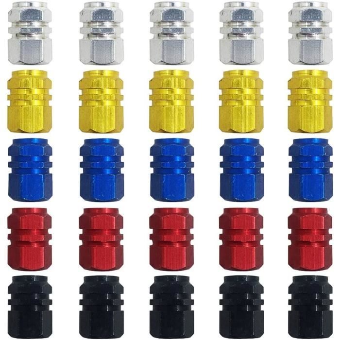 8X Bouchons de Valve Valve de Voiture Valve de vélo - Noir pour Voiture et Moto et vélo - Roue
