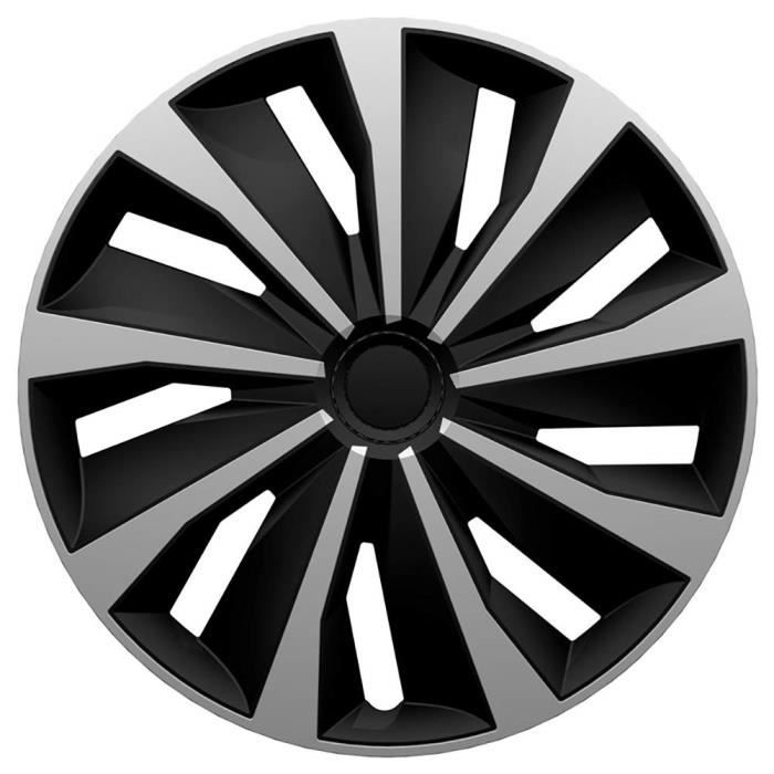 Enjoliveurs Pour Auto - Autostyle Silver/black Jeu D enjoliveurs Grip  15-inch Argent/noir - Cdiscount Auto