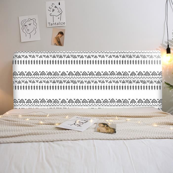 Housse De Tête De Lit Extensible - Anti-poussière, Anti-choc, Lavable - Couleur Blanc Crème, 140 Cm (55 Pouces)