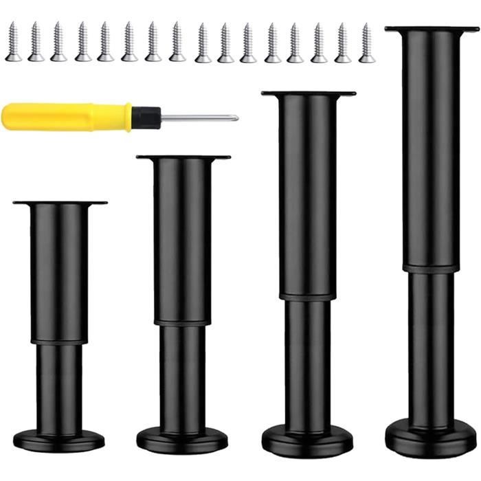 Pieds De Table Réglables - PWSHYMI - 60 X 870 Mm - Nickel Brossé