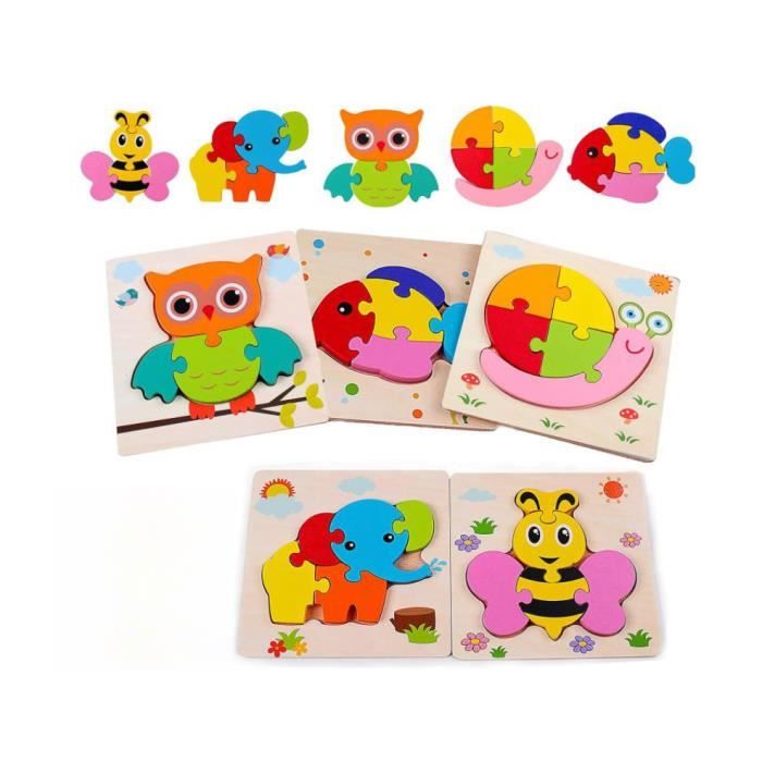 Jeu de Puzzle en Bois Alphabet - Lettres/ Nombres/ Formes - Jouets  Éducatifs pour Enfants de 1 à 4 Ans - Cdiscount Jeux - Jouets