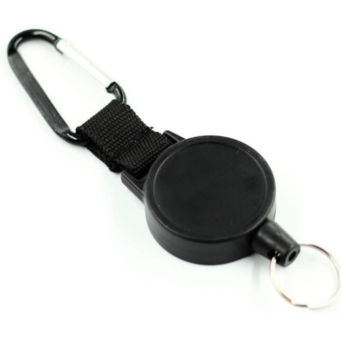 Porte-Clés Rétractable Avec Mousqueton - Câble En Acier Solide - Idéal Pour Clés Lourdes