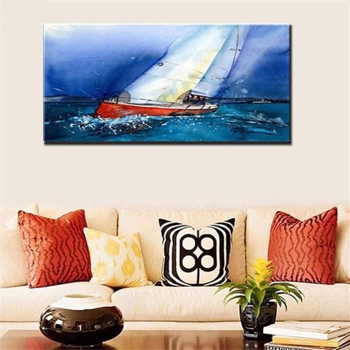 Diamond Painting Bateau Au Coucher Du Soleil ,Diy 5D Broderie Diamant