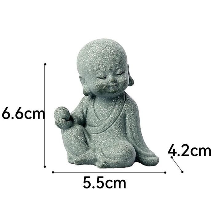 Figurine Bouddha Yeomoo Avec Lumière Solaire - Décoration Zen 20cm - Pour Jardin, Salon, Bureau - Cadeau Apaisant